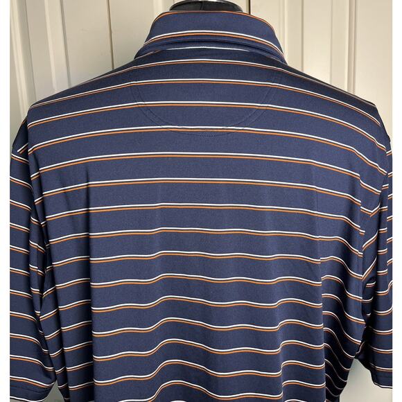 Fairway Greene Men’s Purple Striped Golf Polo Short Sleeve XXL - Picture 2 of 7